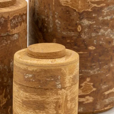 Tea and coffee accessories - Set of 3 round cinnamon boxes with lid, H160 Ã˜90, H110 Ã˜70, H80 Ã˜50 - L INDOCHINEUR X RIVÊT