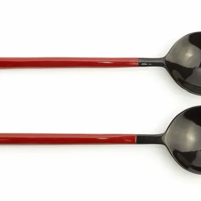 Kitchen utensils - Crab claw-shaped round cutlery in black horn and wood - Natural - L INDOCHINEUR X RIVÊT