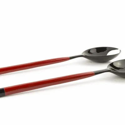 Kitchen utensils - Crab claw-shaped round cutlery in black horn and wood - Natural - L INDOCHINEUR X RIVÊT
