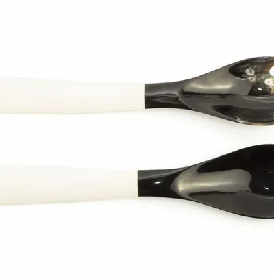 Couverts & ustensiles de cuisine - Grands couverts en corne noire manche os - L INDOCHINEUR X RIVÊT
