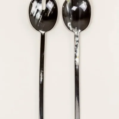 Kitchen utensils - Large Baguette cutlery in African black horn - L INDOCHINEUR X RIVÊT