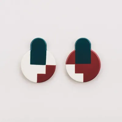 Bijoux - Boucles d'oreilles Crête - Tiges - Motif - L INDOCHINEUR X RIVÊT