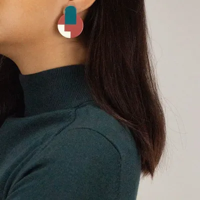 Bijoux - Boucles d'oreilles Crête - Tiges - Motif - L INDOCHINEUR X RIVÊT