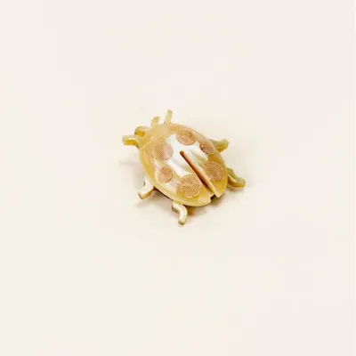 Brooches - Cocinelle brooch in blond horn - L INDOCHINEUR X RIVÊT