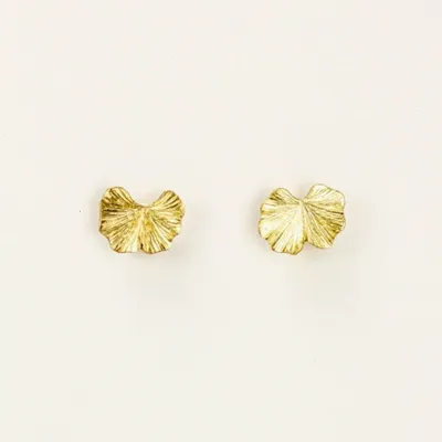 Jewelry - Ginkgo earrings in silver-plated brass - Fine gold-plated brass - L INDOCHINEUR X RIVÊT