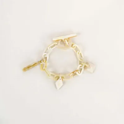 Bracelets - Bracelet chaîne à breloques en corne blonde - L INDOCHINEUR X RIVÊT