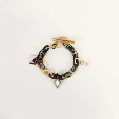 Bracelets - Charm chain bracelet in hoof and tricolour lacquer - L INDOCHINEUR X RIVÊT