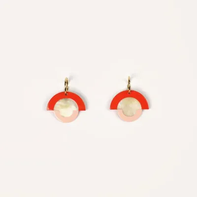 Jewelry - Hoop earrings in lacquered horn - Gold hooks - Multicolour - L INDOCHINEUR X RIVÊT