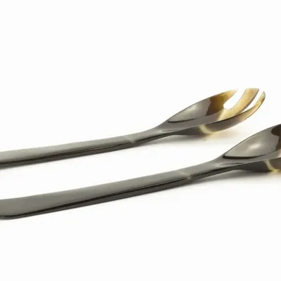 Cutlery set - Big cutlery in black and blond horn - L INDOCHINEUR X RIVÊT