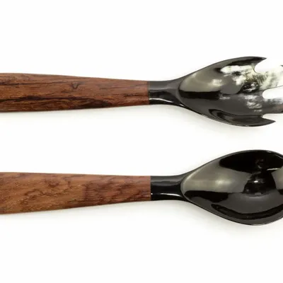 Couverts de service - Couverts corne et bois - L INDOCHINEUR X RIVÊT