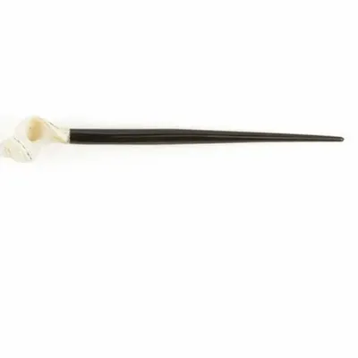 Accessoires cheveux - Pique àcheveux escargot en corne noire et nacre - L INDOCHINEUR X RIVÊT
