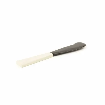 Kitchen utensils - Butter knife, bone handle and black horn blade - L INDOCHINEUR X RIVÊT