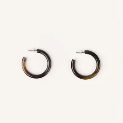 Jewelry - Small round rings earring in African white horn - Hoof - size S - L INDOCHINEUR X RIVÊT