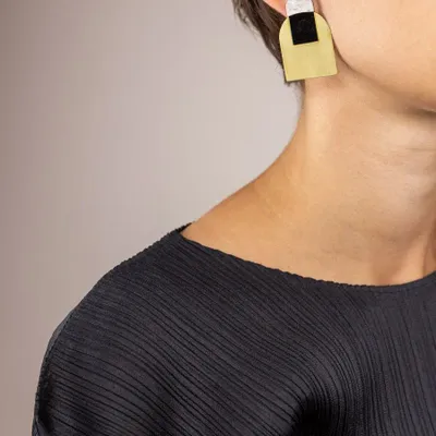 Jewelry - Stone & Brass Arche earrings - L INDOCHINEUR X RIVÊT