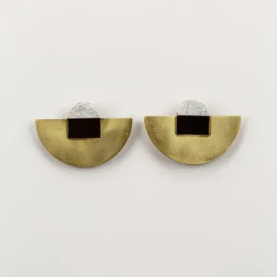 Jewelry - Stone & Brass Arche earrings - L INDOCHINEUR X RIVÊT