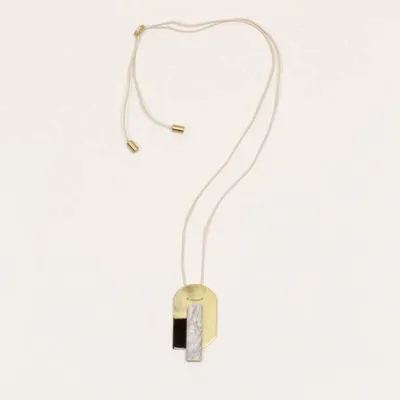 Jewelry - Stone & brass Envol pendant - L INDOCHINEUR X RIVÊT