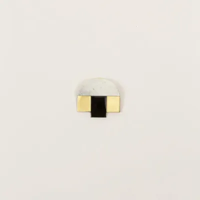 Brooches - Stone & brass Colonne brooch - L INDOCHINEUR X RIVÊT