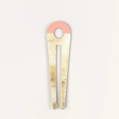 Accessoires cheveux - Double Pique à cheveux corne blonde Africaine et laque - L INDOCHINEUR X RIVÊT