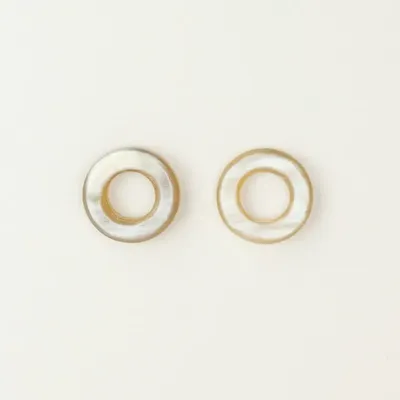 Bijoux - Boucles d'oreilles Auréole en corne marbrée - Corne blonde marbrée - L INDOCHINEUR X RIVÊT