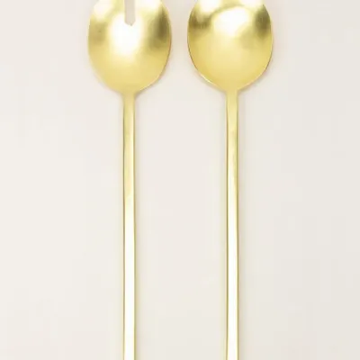 Cutlery set - Brass Tamarind salad servers - L INDOCHINEUR X RIVÊT