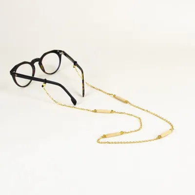 Lunettes - Chaîne à lunettes Gélule en laiton et corne blonde - L INDOCHINEUR X RIVÊT