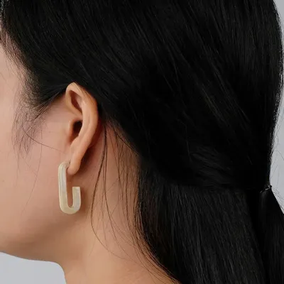 Jewelry - Earrings in blond horn - Studs - Marbled blond horn - L INDOCHINEUR X RIVÊT