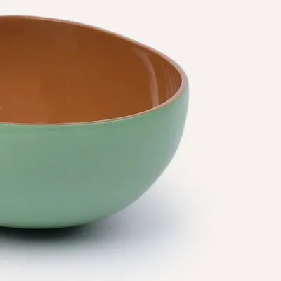 Bowls - Coconut bowl in tobacco and jade lacquer - L INDOCHINEUR X RIVÊT