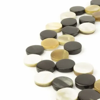 Bijoux - Double collier pastilles en corne blonde et noire - L INDOCHINEUR X RIVÊT