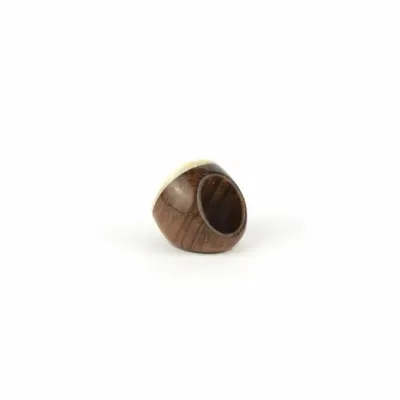 Jewelry - Pastille ring in wood and bone, size M - Natural - size S - L INDOCHINEUR X RIVÊT