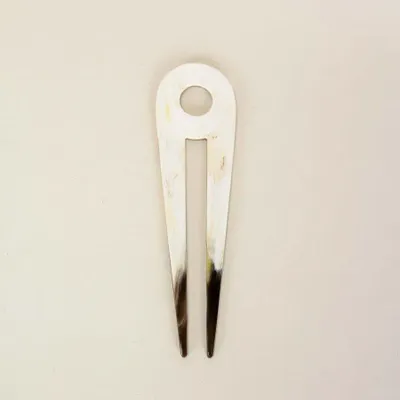 Hair accessories - Double hairpin in African zebu blond horn - L INDOCHINEUR X RIVÊT