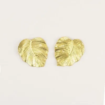 Jewelry - Monstera earrings in brass - L INDOCHINEUR X RIVÊT