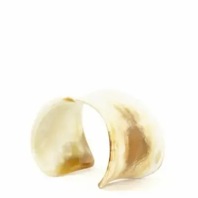 Bracelets - Open curved bracelet in blond horn, size L - Natural - size M - L INDOCHINEUR X RIVÊT