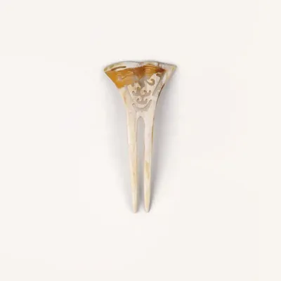 Hair accessories - Double lace hairpin in blond horn - L INDOCHINEUR X RIVÊT