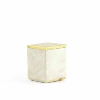 Caskets and boxes - Small square box with coppered brass-set lid - L INDOCHINEUR X RIVÊT