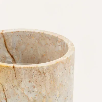 Vases - Vase moyen cylindrique étroit en pierre sans couvercle - L INDOCHINEUR X RIVÊT