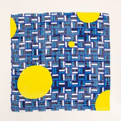 Foulards et écharpes - Carré en twill de soie 90x90, couture roulée main (19 mommes). - L INDOCHINEUR X RIVÊT