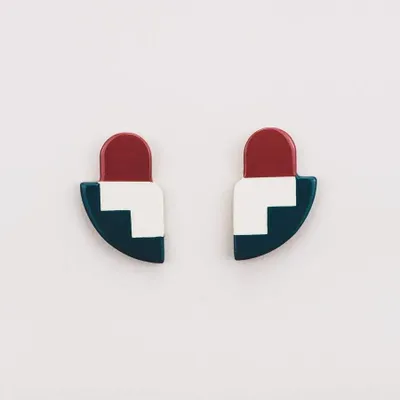 Bijoux - Boucles d'oreilles Minoan - Tiges - Motif - L INDOCHINEUR X RIVÊT