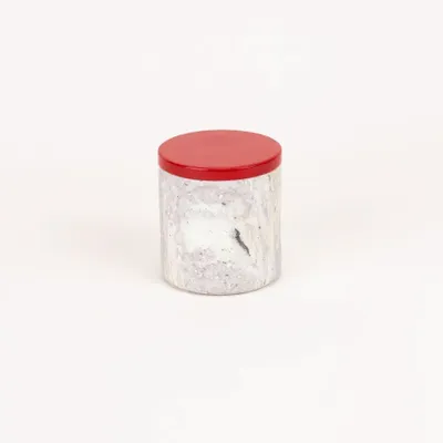 Caskets and boxes - Small narrow round box with red lacquered lid - L INDOCHINEUR X RIVÊT