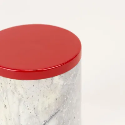 Caskets and boxes - Small narrow round box with red lacquered lid - L INDOCHINEUR X RIVÊT