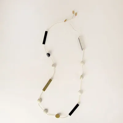 Jewelry - Long stone & brass necklace - L INDOCHINEUR X RIVÊT