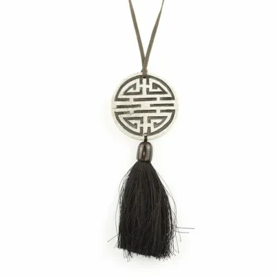 Jewelry - Pendant longevity pattern ball and charm in stone and horn - L INDOCHINEUR X RIVÊT