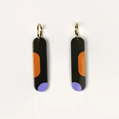 Jewelry - Nymph hoop earrings 65 in blond horn and orange lacquer - Gold - L INDOCHINEUR X RIVÊT
