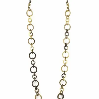 Jewelry - Long necklace, flat and round rings, in hoof - L INDOCHINEUR X RIVÊT