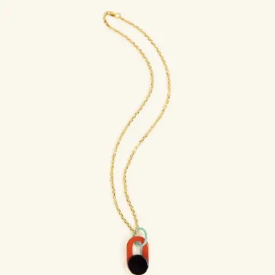 Jewelry - Bacchia pendant in horn and lacquer, black cord - L INDOCHINEUR X RIVÊT