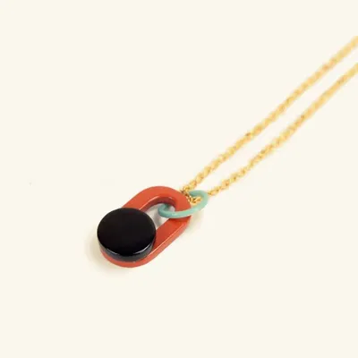 Jewelry - Bacchia pendant in horn and lacquer, black cord - L INDOCHINEUR X RIVÊT