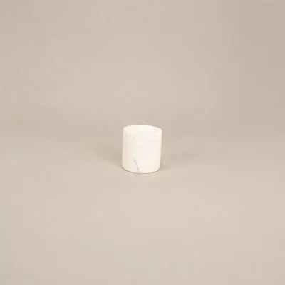 Candlesticks and candle holders - Round tealight holder in white Nghe An veined marble - L INDOCHINEUR X RIVÊT