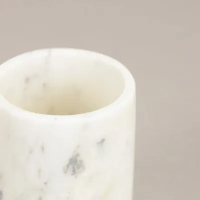 Candlesticks and candle holders - Large round tealight holder in white marble - L INDOCHINEUR X RIVÊT