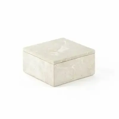 Coffrets et boîtes - Boîte carrée de taille moyenne couvercle pierre naturelle - L INDOCHINEUR X RIVÊT
