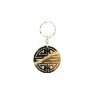 Leather goods - Longevity symbol key ring in hoof - L INDOCHINEUR X RIVÊT