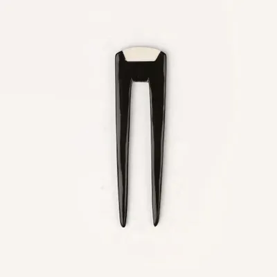 Hair accessories - Double hairpin in black horn and bone - L INDOCHINEUR X RIVÊT